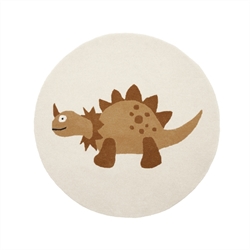 Billy Dinosaur gulvtæppe Ø120 cm til børneværelse fra OYOY