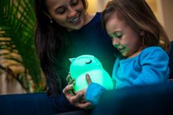 Lumipets - Ugle børnelampe natlampe med fjernbetjening fra Lumiworld