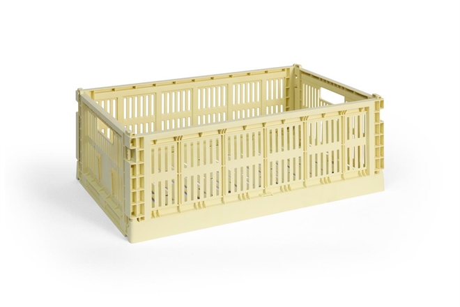 HAY Colour Crate folde opbevaringskasse large lysegul