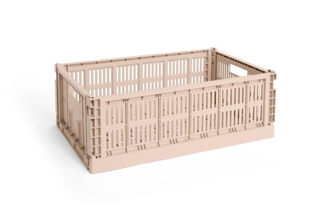 HAY Colour Crate folde opbevaringskasse large pudder