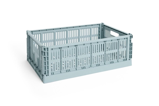 HAY Colour Crate folde opbevaringskasse large dusty blue