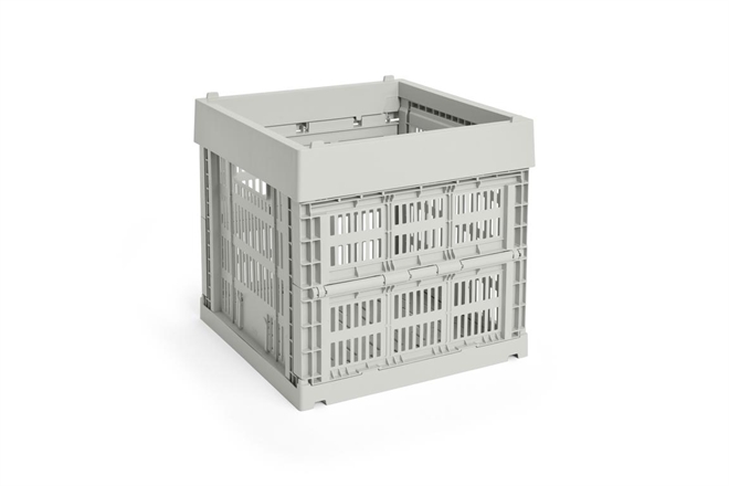 HAY Colour Crate folde opbevaringskasse Cube grå