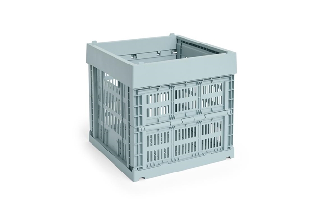 HAY Colour Crate folde opbevaringskasse Cube dusty blue