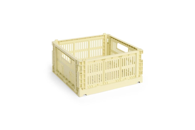 HAY Colour Crate folde opbevaringskasse medium square gul
