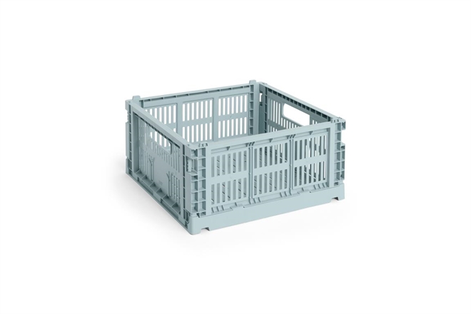 HAY Colour Crate folde opbevaringskasse medium square dusty blue