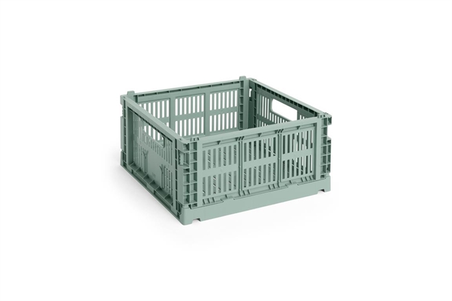 HAY Colour Crate folde opbevaringskasse medium square saga green