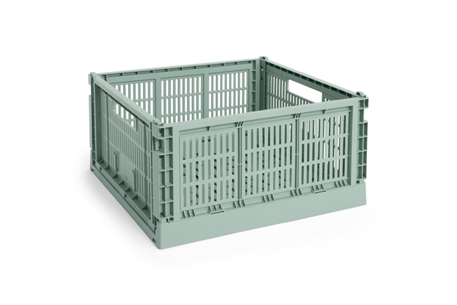 HAY Colour Crate folde opbevaringskasse large square saga green