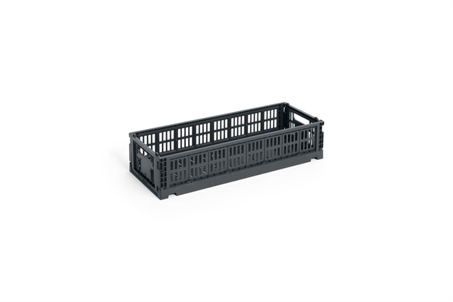 HAY Colour Crate folde opbevaringskasse mini oblong charcoal