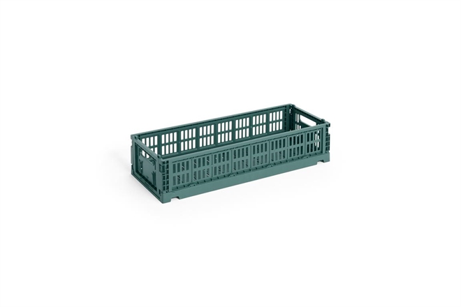 HAY Colour Crate folde opbevaringskasse mini oblong mørkegrøn