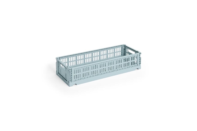 HAY Colour Crate folde opbevaringskasse mini oblong dusty blue