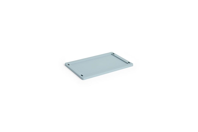 HAY Colour Crate plastik låg small til opbevaringskasse dusty blue