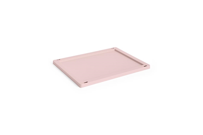 HAY Colour Crate plastik låg medium til opbevaringskasse blush