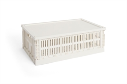 HAY Colour Crate plastik låg large til opbevaringskasse offwhite