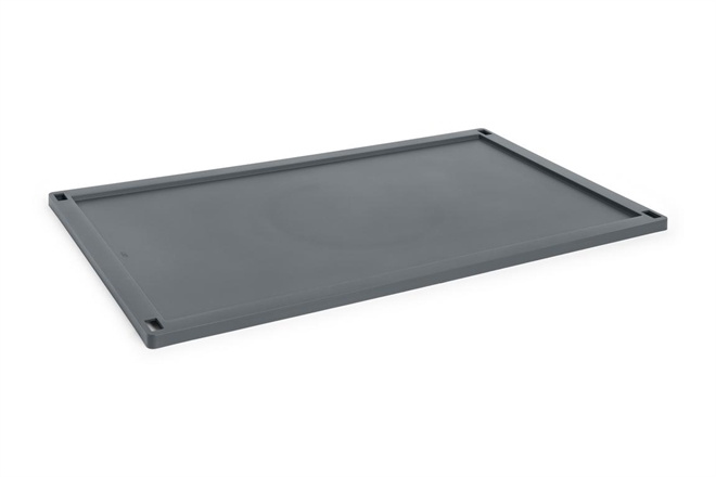 HAY Colour Crate plastik låg X-large til opbevaringskasse charcoal