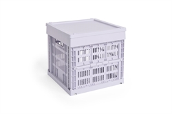 HAY Colour Crate plastik låg medium til square/cube opbevaringskasse lavendel