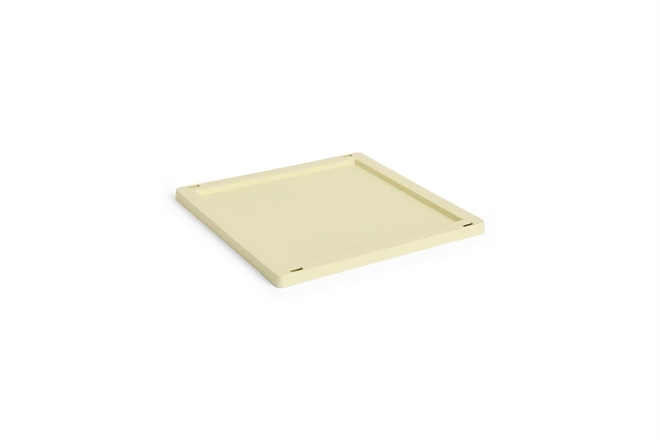 HAY Colour Crate plastik låg medium til square/cube opbevaringskasse gul