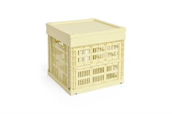 HAY Colour Crate plastik låg medium til square/cube opbevaringskasse gul