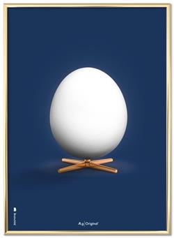 Plakat Ægget-Original mørkeblå 50x70 cm fra Brainchild