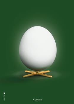 Plakat Ægget-Original grøn 50x70 cm fra Brainchild