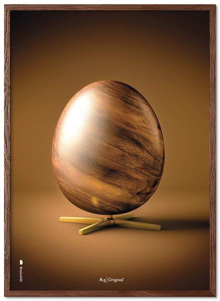 Plakat Ægget figur på brun baggrund 70x100 cm fra Brainchild