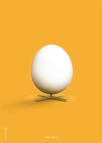 Plakat Ægget-Original gul 50x70 cm fra Brainchild