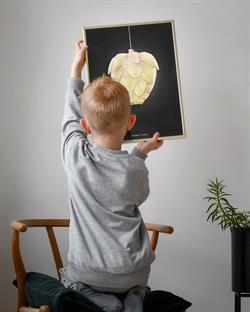 Plakat Artiskok klassisk sort 50x70 cm fra Brainchild