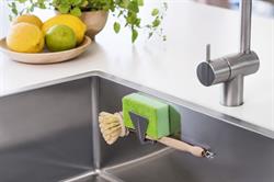 Magnetisk Svampe- & Opvaskebørsteholder grå til stålvask fra Bymagnet