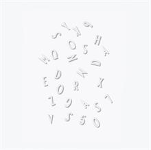 Opslagstavle bogstaver hvid fra Design Letters