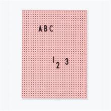 Opslagstavle A4 rosa  fra Design Letters