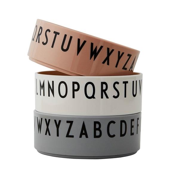 Skåle breakfast - dinner - lunch - tre skåle nude fra Design Letters