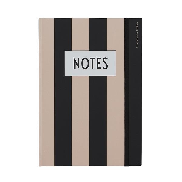 Notesbog klassisk notebog nude stribet fra Design Letters