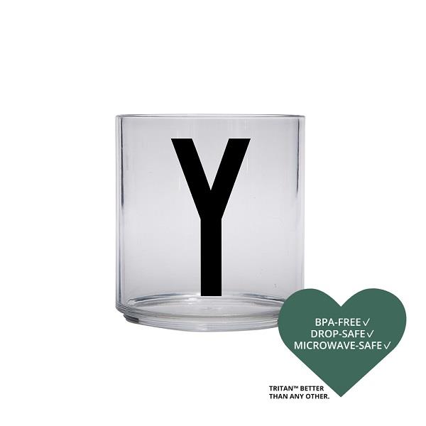 Kids personlige drikkeglas Y fra Design Letters