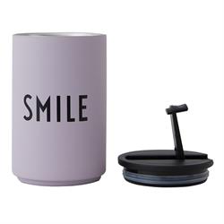 Termokop SMILE lavendel ToGo fra Design Letters