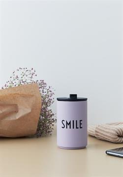 Termokop SMILE lavendel ToGo fra Design Letters