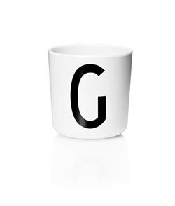 Børnekop i melamin med bogstav G fra Design Letters