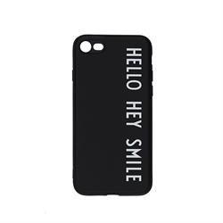 My Cover med strop HELLO HEY SMILE sort til Iphone fra Design Letters