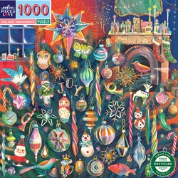 Puslespil 1000 brikker - Holiday Ornaments fra eeBoo
