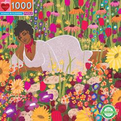 Puslespil 1000 brikker - Women in Flowers fra eeBoo