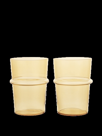 Boya glas høj gul - Sæt of 2 fra Ferm Living