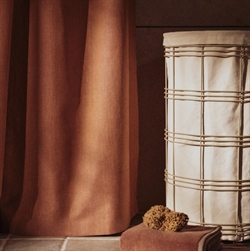 Badeforhæng Chambray brown clay Ferm Living