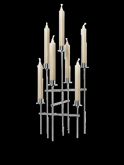 Elysia Candelabra - lysestage i  børstet stål fra Ferm Living
