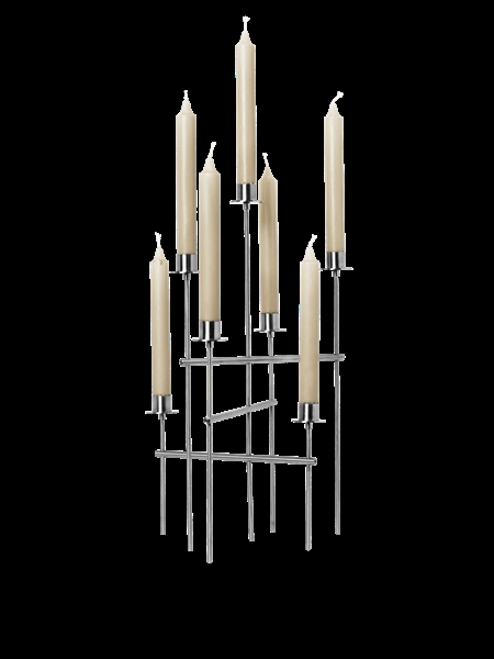 Elysia Candelabra - lysestage i  børstet stål fra Ferm Living