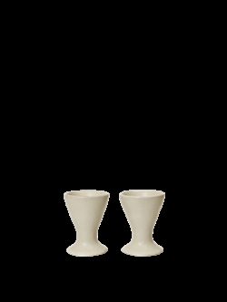 Flow æggebæger - sæt af 2 i offwhite fra Ferm Living