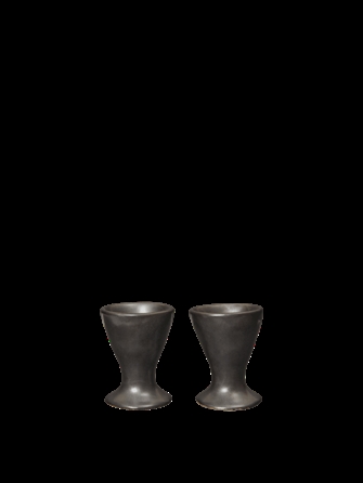 Flow æggebæger - sæt af 2 i sort fra Ferm Living