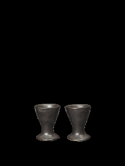 Flow æggebæger - sæt af 2 i sort fra Ferm Living