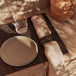 Gather servietringe 2 stk sort/natur fra Ferm Living
