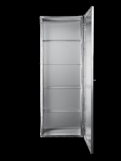 Vægskab med glaslåge i stål - Haze høj fra  Ferm Living