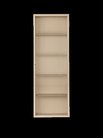 Vægskab med glaslåge i cashmere  - Haze Reeded Glass høj fra Ferm Living