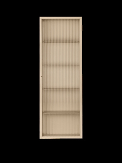 Vægskab med glaslåge i cashmere  - Haze Reeded Glass høj fra Ferm Living