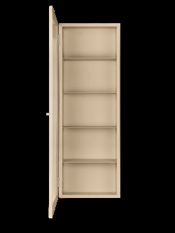 Vægskab med glaslåge i cashmere  - Haze Reeded Glass høj fra Ferm Living